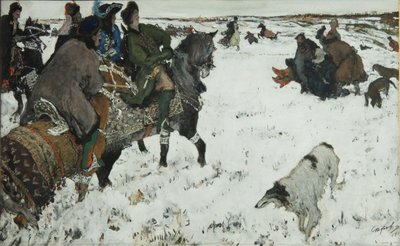 Pietro I a Caccia, 1902 da Valentin Aleksandrovich Serov