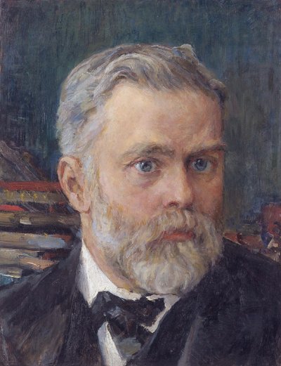 Ritratto di Emanuel Nobel 1859-1932, c. 1909 da Valentin Aleksandrovich Serov