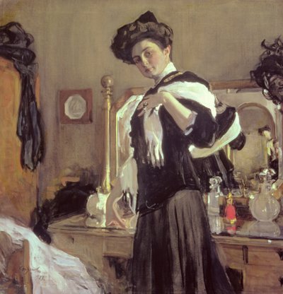 Ritratto di Henrietta Girshmann (1885-1970), 1907 da Valentin Aleksandrovich Serov