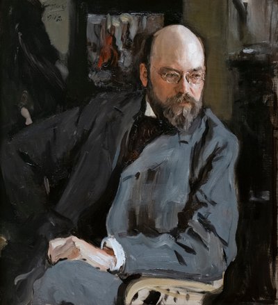 Ritratto di Ilya Ostroukhov da Valentin Aleksandrovich Serov