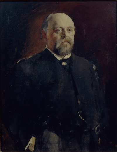 Ritratto di Savva Mamontov 1841-1918, 1890 da Valentin Aleksandrovich Serov