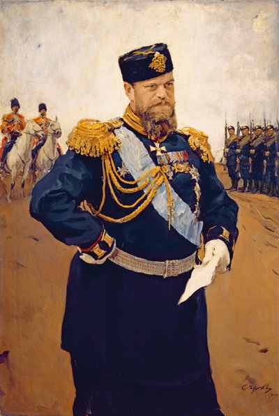 Ritratto dello zar Alessandro III, 1900 da Valentin Aleksandrovich Serov