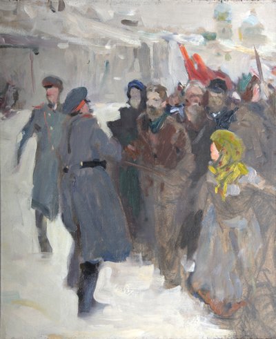 Dimostrazione rivoluzionaria, 1906 da Valentin Aleksandrovich Serov