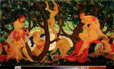 Raccolta delle mele da Valentin Alexandrovich Yakovlev