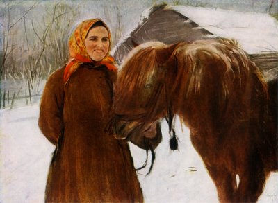 Donna con un cavallo, 1898, 1965 da Valentin Serov