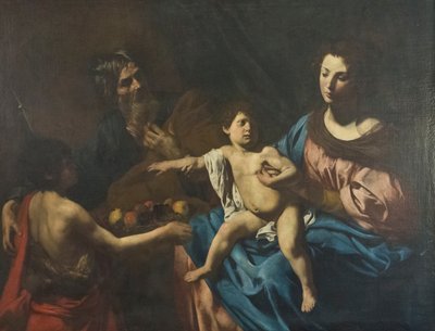 Sacra famiglia con il giovane San Giovanni Battista da Valentin de Boulogne