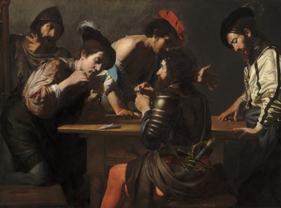 Soldati che giocano a carte e dadi (I bari) da Valentin de Boulogne