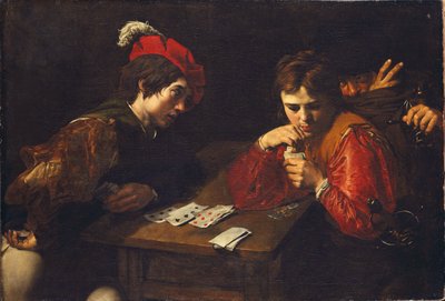 I bari, di Valentin de Boullogne (1591-1632). Olio su tela, c. 1615. Collezioni d