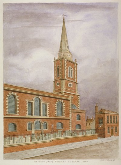 Chiesa di St Botolph, Aldgate, Città di Londra, 1806 da Valentine Davis