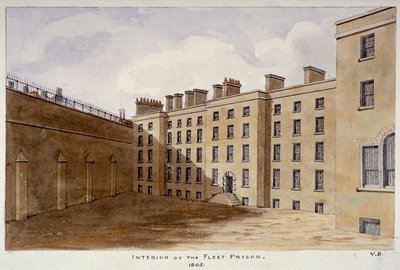 Cortile interno della prigione di Fleet, Città di Londra da Valentine Davis