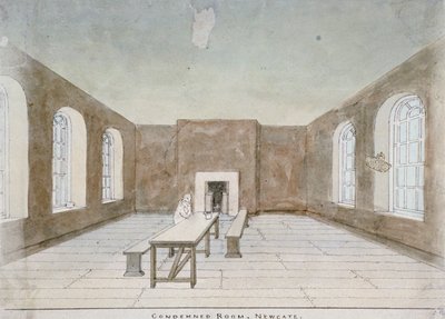 Interno della stanza dei condannati nella prigione di Newgate, Old Bailey, Città di Londra da Valentine Davis