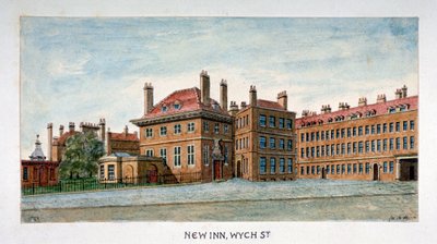Vista di New Inn su Wych Street, Westminster, Londra, c1800 da Valentine Davis