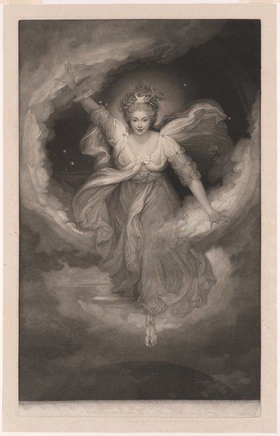 Georgiana duchessa del Devonshire, ritratto di Cynthia da "La regina delle fate" di Spenser da Valentine Green