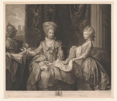 Ritratto di Carlotta di Meclemburgo-Strelitz e sua figlia Carlotta da Valentine Green