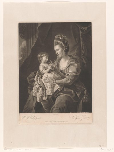 Ritratto di Elizabeth Pennyman con il suo bambino da Valentine Green
