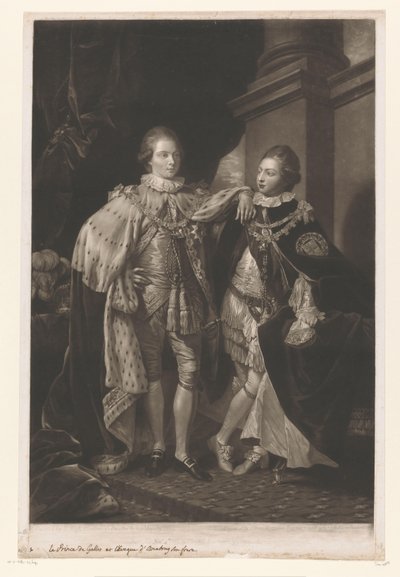 Ritratto di Giorgio IV e Federico di York da bambini da Valentine Green