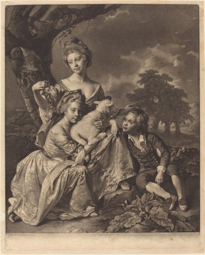 La Famiglia Wright (I Bambini Bradshaw) da Valentine Green after Joseph Wright
