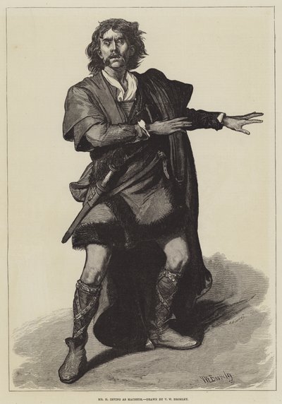 Il signor H Irving come Macbeth da Valentine Walter Lewis Bromley