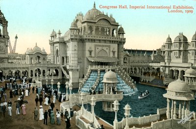 Congress Hall, Imperial International Exhibition, Londra, 1909 da Valentine and Sons Ltd