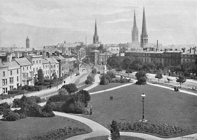 Coventry: Le Tre Guglie, c1896 da Valentine and Sons Ltd