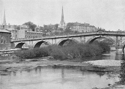 Ponte Inglese, Shrewsbury, c1896 da Valentine and Sons Ltd