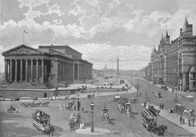 Liverpool: St. Georges Hall e Lime Street da Valentine and Sons Ltd