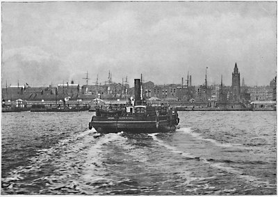 Liverpool, dal Mersey, c1896 da Valentine and Sons Ltd