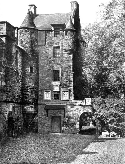 Castello di Ferniehirst, Jedburgh, Borders, Scozia, 1924-1926 da Valentine and Sons Ltd
