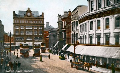 Castle Place, Belfast, inizio XX secolo da Valentine and Sons Publishing Co