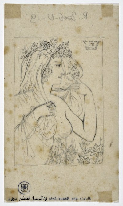 Profilo di donna (disegno) da Valère Bernard
