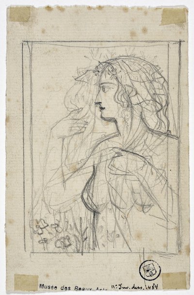 Profilo di donna (disegno) da Valère Bernard