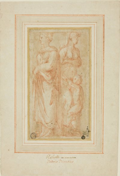 Due figure femminili con bambino da Valerio Belli
