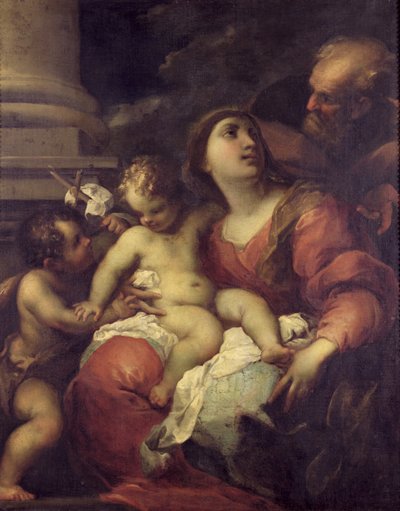 La Sacra Famiglia da Valerio Castello
