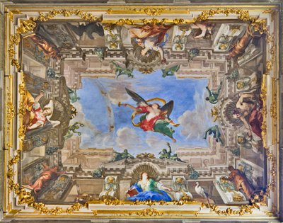 Allegoria della fama e figure allegoriche dalla Sala della Fama della famiglia Balbi da Valerio and Mariani Giovanni Maria Castello