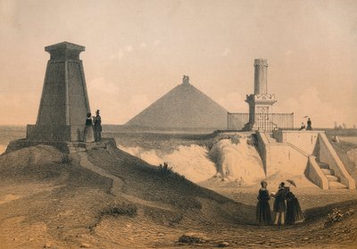 Memoriali di guerra sul campo di battaglia di Waterloo, Belgio, metà del 19° secolo da Vanderhecht