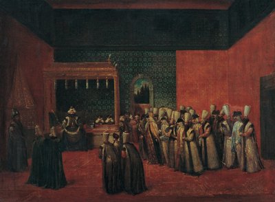 Il sultano Ahmed III riceve un ambasciatore europeo, anni 1720 da Vanmour