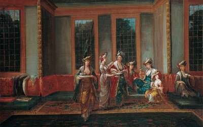 Donne che bevono caffè, 1720s da Vanmour