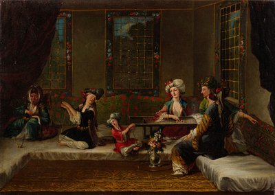 Donne che ricamano, 1730 da Vanmour
