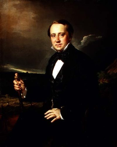 Ritratto di Alexander Alexandrovich Sapozhnikov (1827-87) da Vasili Andreevich Tropinin