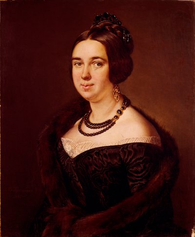Ritratto della Contessa Alexandra Alexeevna Obolenskaya, nata Mazurina 1817-1885, 1845 da Vasili Andreevich Tropinin