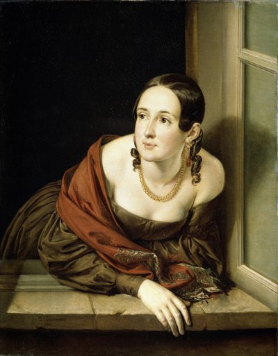 Donna alla finestra, 1841 da Vasili Andreevich Tropinin