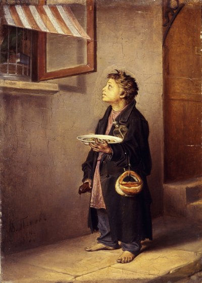 Un apprendista che osserva un pappagallo, 1865 da Vasili Grigorevich Perov