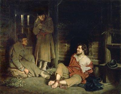 Un Furfante Arrestato, 1873 da Vasili Grigorevich Perov