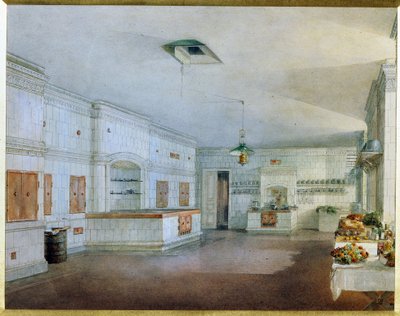 La cucina del palazzo Yusupov a San Pietroburgo da Vasili Semenovich Sadovnikov