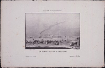 Vedute di San Pietroburgo. La fortezza di Pietro e Paolo, 1833 da Vasili Semenovich Sadovnikov