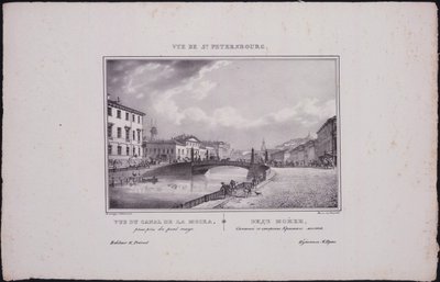 Vedute di San Pietroburgo. Vista del fiume Moika, 1833 da Vasili Semenovich Sadovnikov