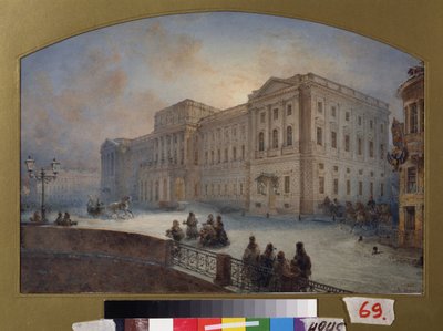 Vista del palazzo Marlinsky in inverno da Vasili Semenovich Sadovnikov