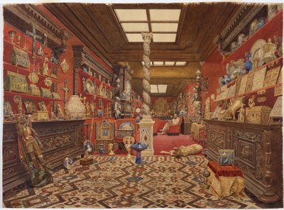 Una stanza nella residenza di Alexander Basilewsky a Parigi da Vasili Vasilievich Vereshchagin