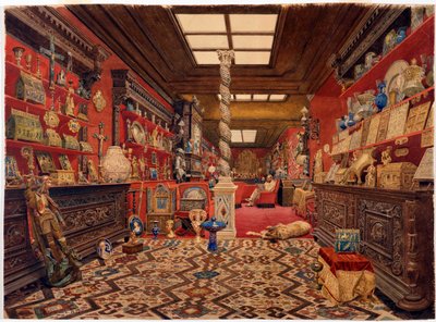 La Galleria della residenza di Alexander Basilewsky a Parigi da Vasili Vasilievich Vereshchagin