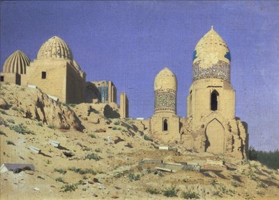 Necropoli Shah-i-Zinda Il Re Vivente a Samarcanda, 1869-1870 da Vasili Vasilievich Vereshchagin